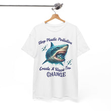 Load image into Gallery viewer, STOP PLASTIC POLLUTION - CREATE A WAVE FOR CHANGE Gildan 5000 Unisex heavy Cotton Tee