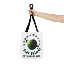Load image into Gallery viewer, Eco Tote Bag — "Leave Green Footprints, Not Carbon Ones" Reusable Grocery & Market Bag