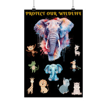 Load image into Gallery viewer, PROTECT OUR WILDLIFE - Wildlife Conservation Art: Premium Museum-Grade Matte Vertical Posters