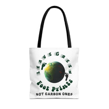 Load image into Gallery viewer, Eco Tote Bag — "Leave Green Footprints, Not Carbon Ones" Reusable Grocery & Market Bag
