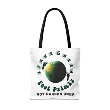 Load image into Gallery viewer, Eco Tote Bag — "Leave Green Footprints, Not Carbon Ones" Reusable Grocery & Market Bag