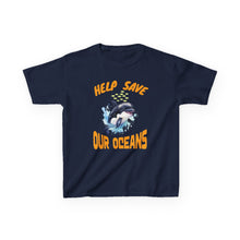 Load image into Gallery viewer, HELP SAVE OUR OCEANS Gildan Kid's Heavy Cotton Conservation Tee Shirt