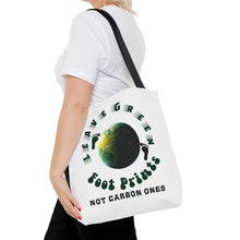Load image into Gallery viewer, Eco Tote Bag — "Leave Green Footprints, Not Carbon Ones" Reusable Grocery & Market Bag