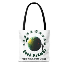 Load image into Gallery viewer, Eco Tote Bag — "Leave Green Footprints, Not Carbon Ones" Reusable Grocery & Market Bag