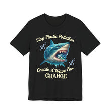 Load image into Gallery viewer, STOP PLASTIC POLLUTION - CREATE A WAVE FOR CHANGE Bella Canvas 3001 Unisex Jersey Tee