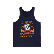 Load image into Gallery viewer, GEN Z WHAT ABOUT OUR FUTURE - IS THAT STILL LOADING? Bella Canvas Unisex Jersey Tank Top
