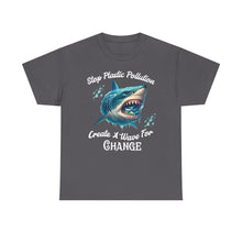 Load image into Gallery viewer, STOP PLASTIC POLLUTION - CREATE A WAVE FOR CHANGE Gildan 5000 Unisex heavy Cotton Tee