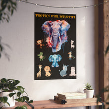 Load image into Gallery viewer, PROTECT OUR WILDLIFE - Wildlife Conservation Art: Premium Museum-Grade Matte Vertical Posters