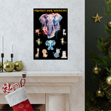 Load image into Gallery viewer, PROTECT OUR WILDLIFE - Wildlife Conservation Art: Premium Museum-Grade Matte Vertical Posters