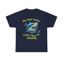 Load image into Gallery viewer, STOP PLASTIC POLLUTION - CREATE A WAVE FOR CHANGE Gildan 5000 Unisex heavy Cotton Tee