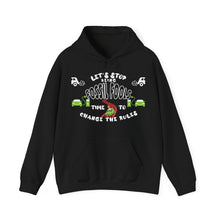Load image into Gallery viewer, FOSSIL FOOLS Gildan - Unisex Heavy Blend™ Hooded Sweatshirt features a bold eco-message in stylish black.