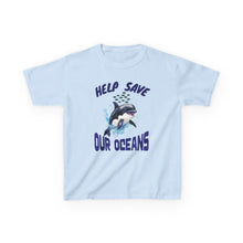 Load image into Gallery viewer, HELP SAVE OUR OCEANS Gildan Kid's Heavy Cotton Conservation Tee Shirt