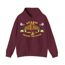 Load image into Gallery viewer, Maroon FOSSIL FOOLS Gildan - Unisex Heavy Blend™ Hooded Sweatshirt featuring a fun eco-friendly design.