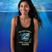 Load image into Gallery viewer, STOP PLASTIC POLLUTION - CREATE A WAVE FOR CHANGE Bella Canvas Unisex Beach ConservationTank Top