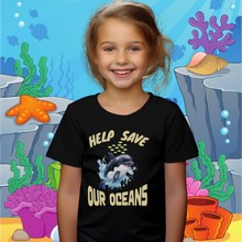 Load image into Gallery viewer, HELP SAVE OUR OCEANS Gildan Kid's Heavy Cotton Conservation Tee Shirt