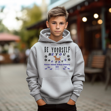 Load image into Gallery viewer, 'Be Yourself, Be True' Gildan Heavy Blend Youth Motivational Hooded Sweatshirt