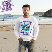 Load image into Gallery viewer, STOP PLASTIC POLLUTION - CREATE A WAVE FOR CHANGE Gildan Unisex Classic Sweatshirt