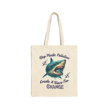 Load image into Gallery viewer, STOP PLASTIC POLLUTION - CREATE A WAVE FOR CHANGE     Liberty    Eco Friendly Tote Bag
