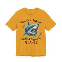 Load image into Gallery viewer, STOP PLASTIC POLLUTION - CREATE A WAVE FOR CHANGE     Bella Canvas 3001 Unisex Jersey Tee
