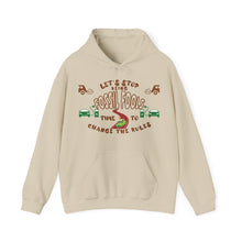 Load image into Gallery viewer, FOSSIL FOOLS Gildan - Unisex Heavy Blend™ Hooded Sweatshirt in beige with a playful eco-friendly design.
