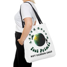Load image into Gallery viewer, Eco Tote Bag — "Leave Green Footprints, Not Carbon Ones" Reusable Grocery &amp; Market Bag
