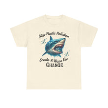 Load image into Gallery viewer, STOP PLASTIC POLLUTION - CREATE A WAVE FOR CHANGE  Gildan 5000 Unisex heavy Cotton Tee
