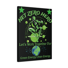 Load image into Gallery viewer, Copy of NET ZERO HERO  – Green Energy Motivational Colorful Canvas Wall Art
