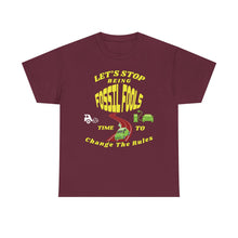 Load image into Gallery viewer, Let’s Stop Being Fossil Fools   Gildan 5000 unisex heavy cotton T-Shirt
