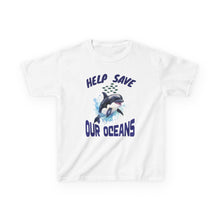 Load image into Gallery viewer, HELP SAVE OUR OCEANS       Gildan   Kid's Heavy Cotton  Conservation Tee Shirt
