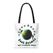Load image into Gallery viewer, Eco Tote Bag — "Leave Green Footprints, Not Carbon Ones" Reusable Grocery &amp; Market Bag
