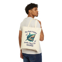 Load image into Gallery viewer, STOP PLASTIC POLLUTION - CREATE A WAVE FOR CHANGE     Liberty    Eco Friendly Tote Bag

