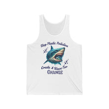 Load image into Gallery viewer, STOP PLASTIC POLLUTION - CREATE A WAVE FOR CHANGE  Bella Canvas Unisex  Beach ConservationTank Top
