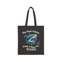 Load image into Gallery viewer, STOP PLASTIC POLLUTION - CREATE A WAVE FOR CHANGE     Liberty    Eco Friendly Tote Bag
