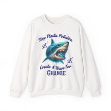 Load image into Gallery viewer, STOP PLASTIC POLLUTION - CREATE A WAVE FOR CHANGE  Gildan Unisex Classic Sweatshirt
