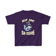 Load image into Gallery viewer, HELP SAVE OUR OCEANS       Gildan   Kid's Heavy Cotton  Conservation Tee Shirt
