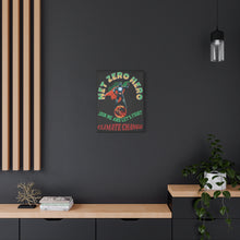 Load image into Gallery viewer, Net Zero Hero Climate Change Canvas Art — Inspirational Environmental Wall Decor
