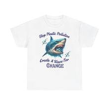 Load image into Gallery viewer, STOP PLASTIC POLLUTION - CREATE A WAVE FOR CHANGE  Gildan 5000 Unisex heavy Cotton Tee
