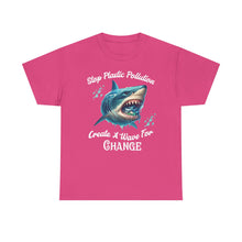 Load image into Gallery viewer, STOP PLASTIC POLLUTION - CREATE A WAVE FOR CHANGE  Gildan 5000 Unisex heavy Cotton Tee
