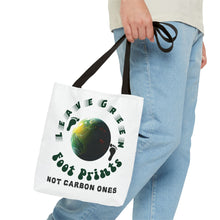 Load image into Gallery viewer, Eco Tote Bag — "Leave Green Footprints, Not Carbon Ones" Reusable Grocery &amp; Market Bag
