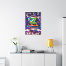 Load image into Gallery viewer, Gen Z Canvas Wall Art — "What About Our Future? Is That Still Loading?" Stretched Matte Print
