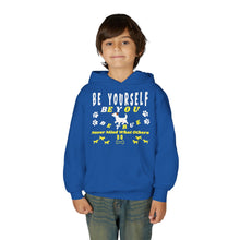 Load image into Gallery viewer, 'Be Yourself, Be True'    Gildan    Heavy Blend Youth Motivational Hooded Sweatshirt
