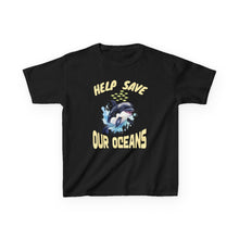 Load image into Gallery viewer, HELP SAVE OUR OCEANS       Gildan   Kid's Heavy Cotton  Conservation Tee Shirt
