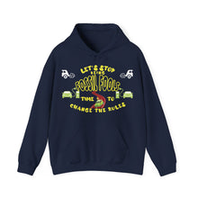 Load image into Gallery viewer, Comfortably stylish, the FOSSIL FOOLS Gildan - Unisex Heavy Blend™ Hooded Sweatshirt features a vibrant design.
