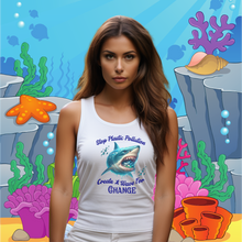 Load image into Gallery viewer, STOP PLASTIC POLLUTION - CREATE A WAVE FOR CHANGE  Bella Canvas Unisex  Beach ConservationTank Top
